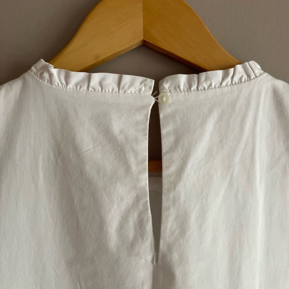 J Crew Women's White Cottagecore Sleeveless tiered dress Size 4 EUC sundress - Picture 9 of 9